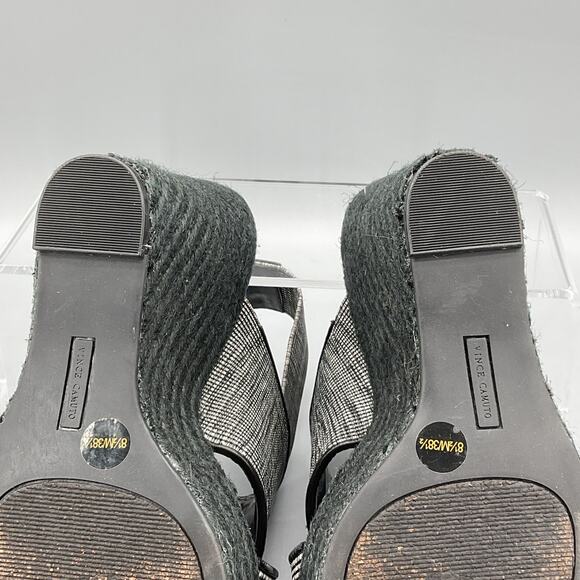 Vince Camuto Women’s Madalisa Espadrille Wedge Sandals Black Size 8.5M - Picture 9 of 10